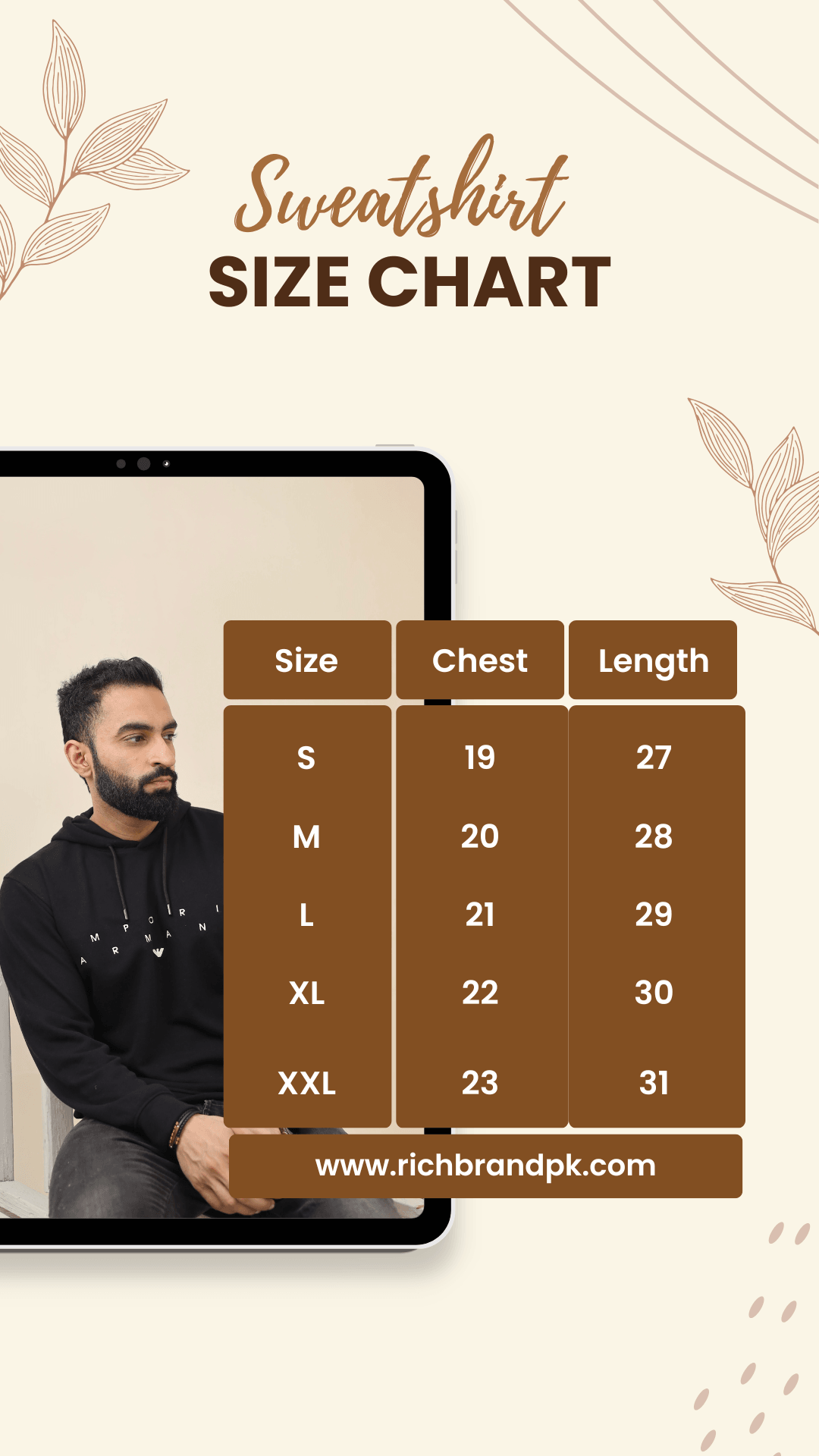 EA Embroidery Hoodie - Brown