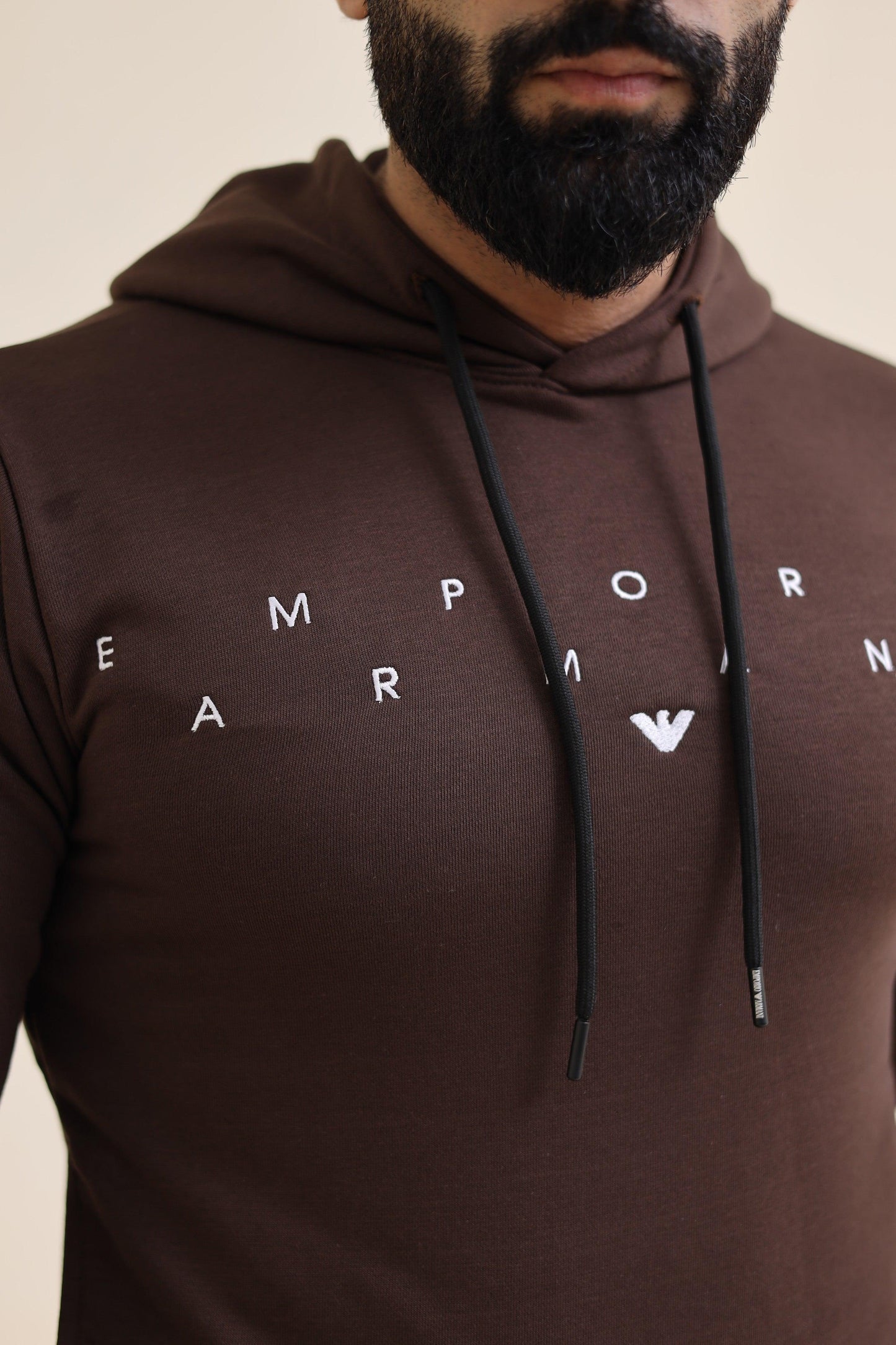 EA Embroidery Hoodie - Brown