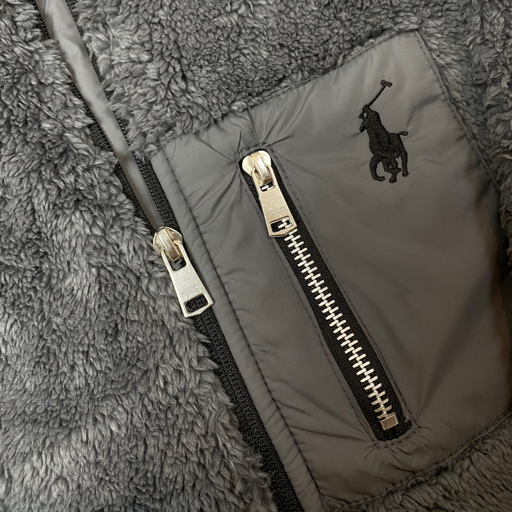 RL - Kids Sherpa Fleece Jacket - Grey