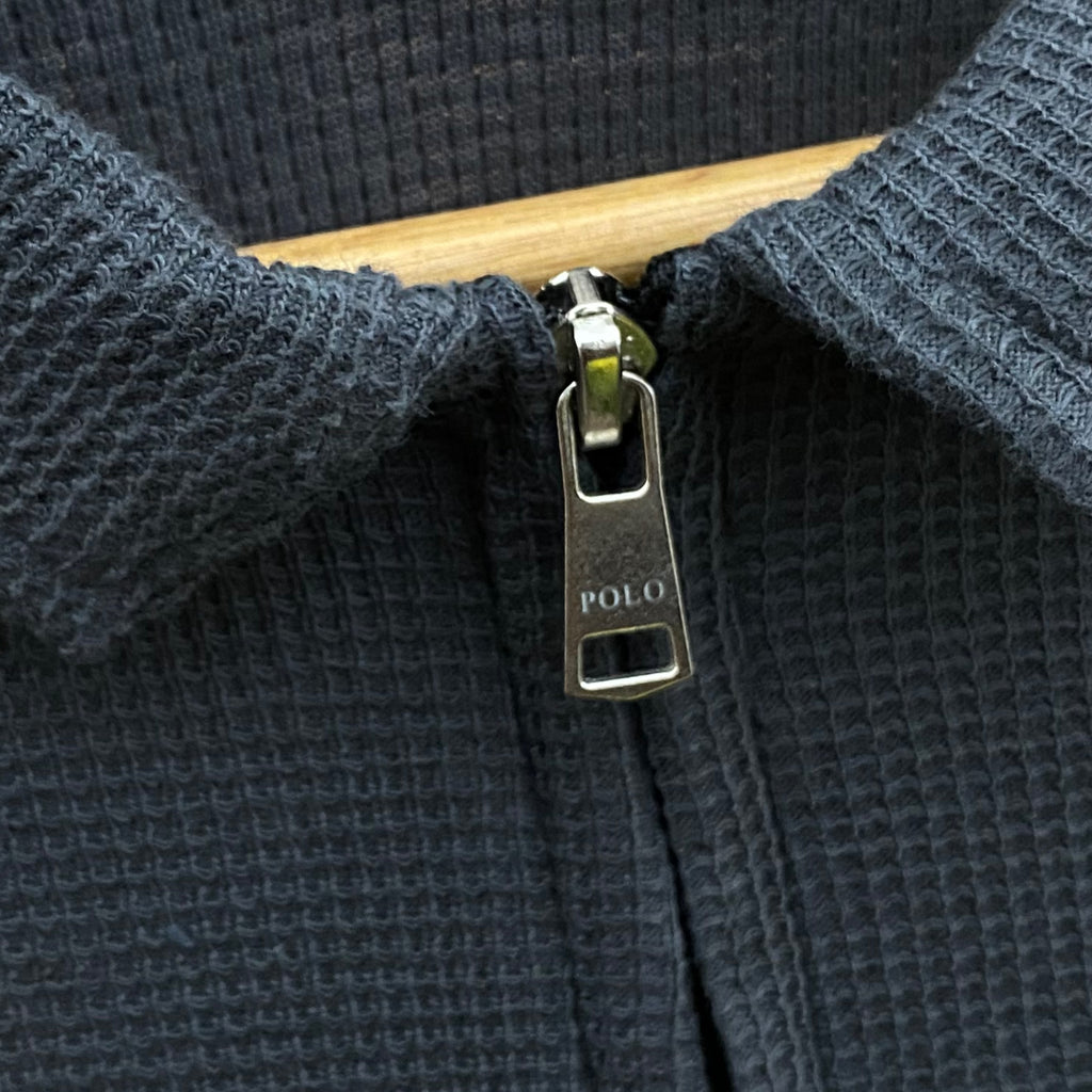 RL - Kids Zipper Waffle Textured - Charcoal