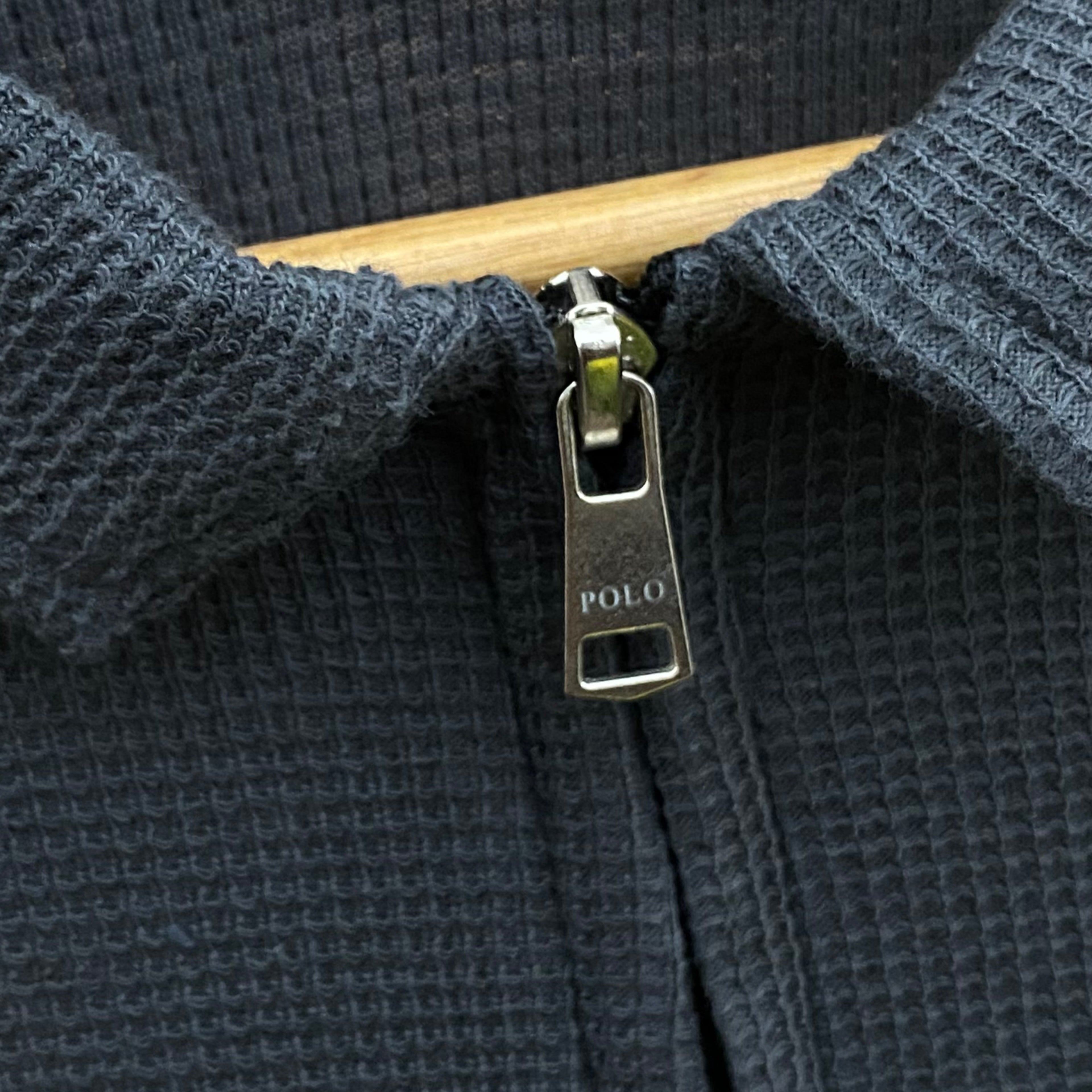 RL - Kids Zipper Waffle Textured - Charcoal