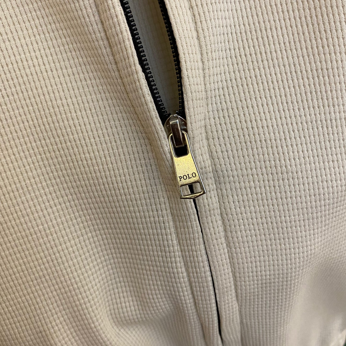 RL - Kids Zipper Waffle Textured - Crème