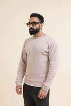 ZRA Waffle Textured Sweatshirt - Beige