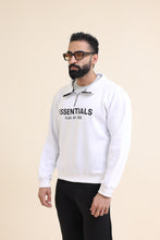 Essential Mock neck zipper - White