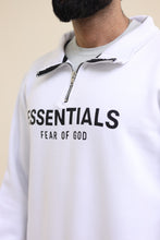Essential Mock neck zipper - White