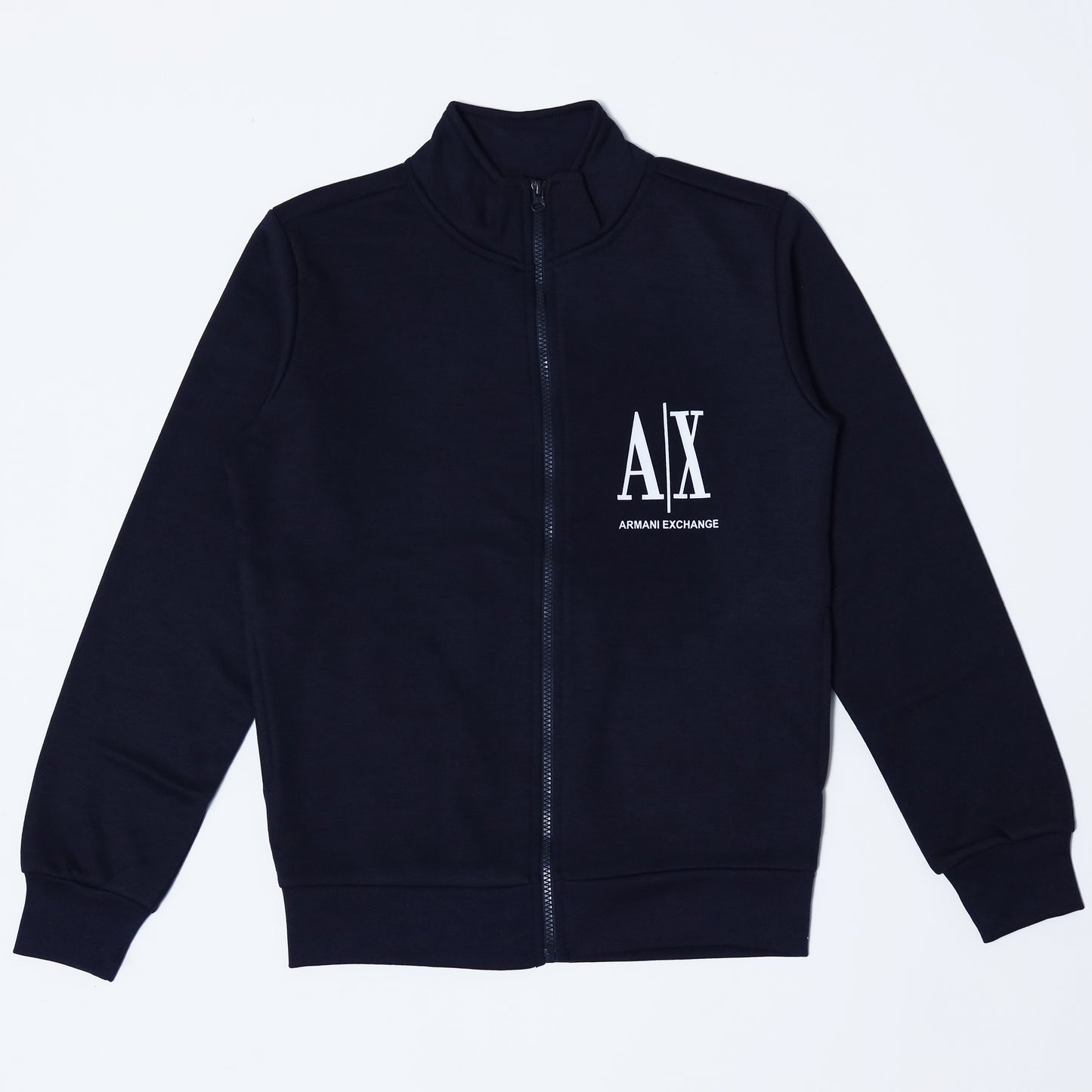 Zipper Mock Neck - Navy