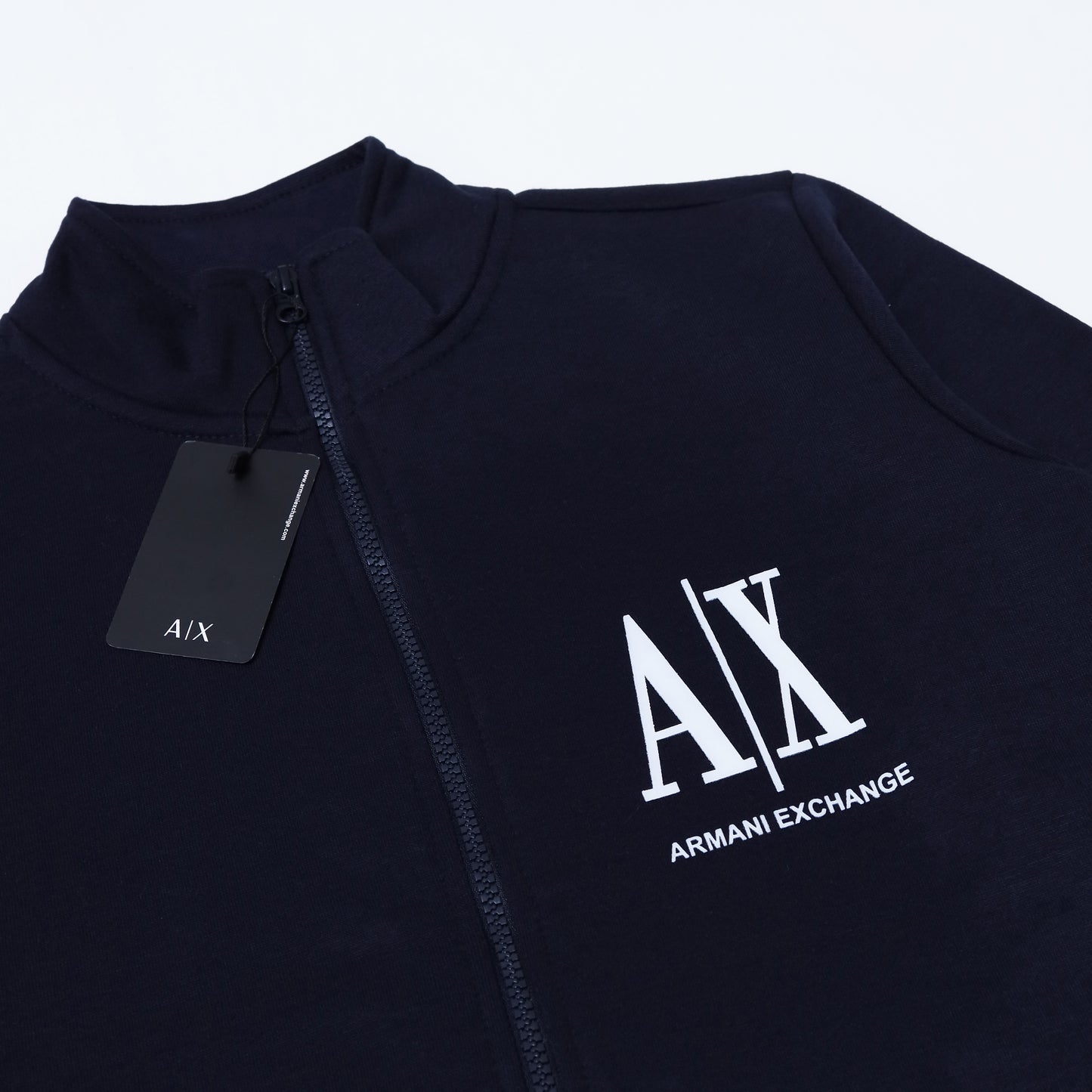 Zipper Mock Neck - Navy