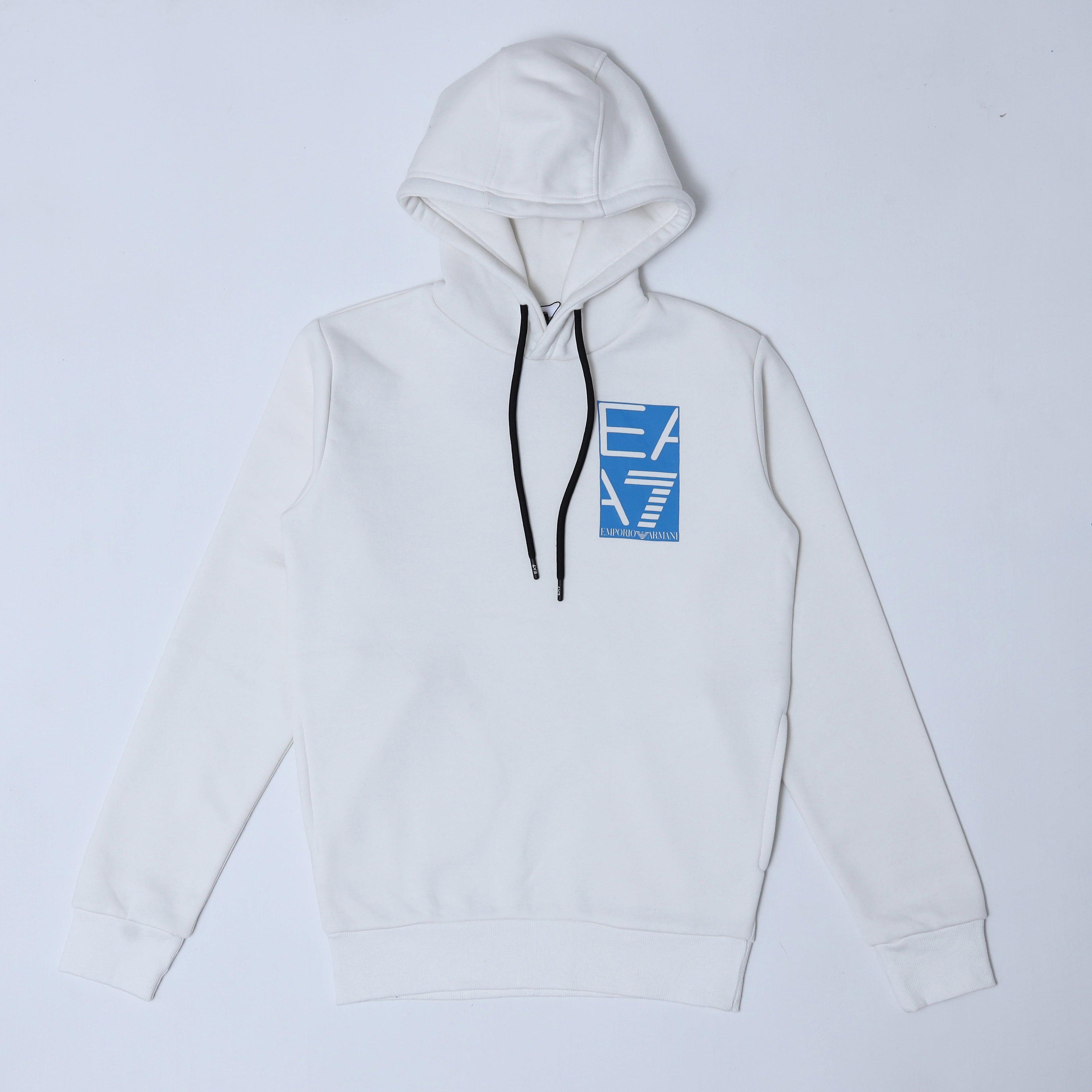 EA Hoodie Back Print - White