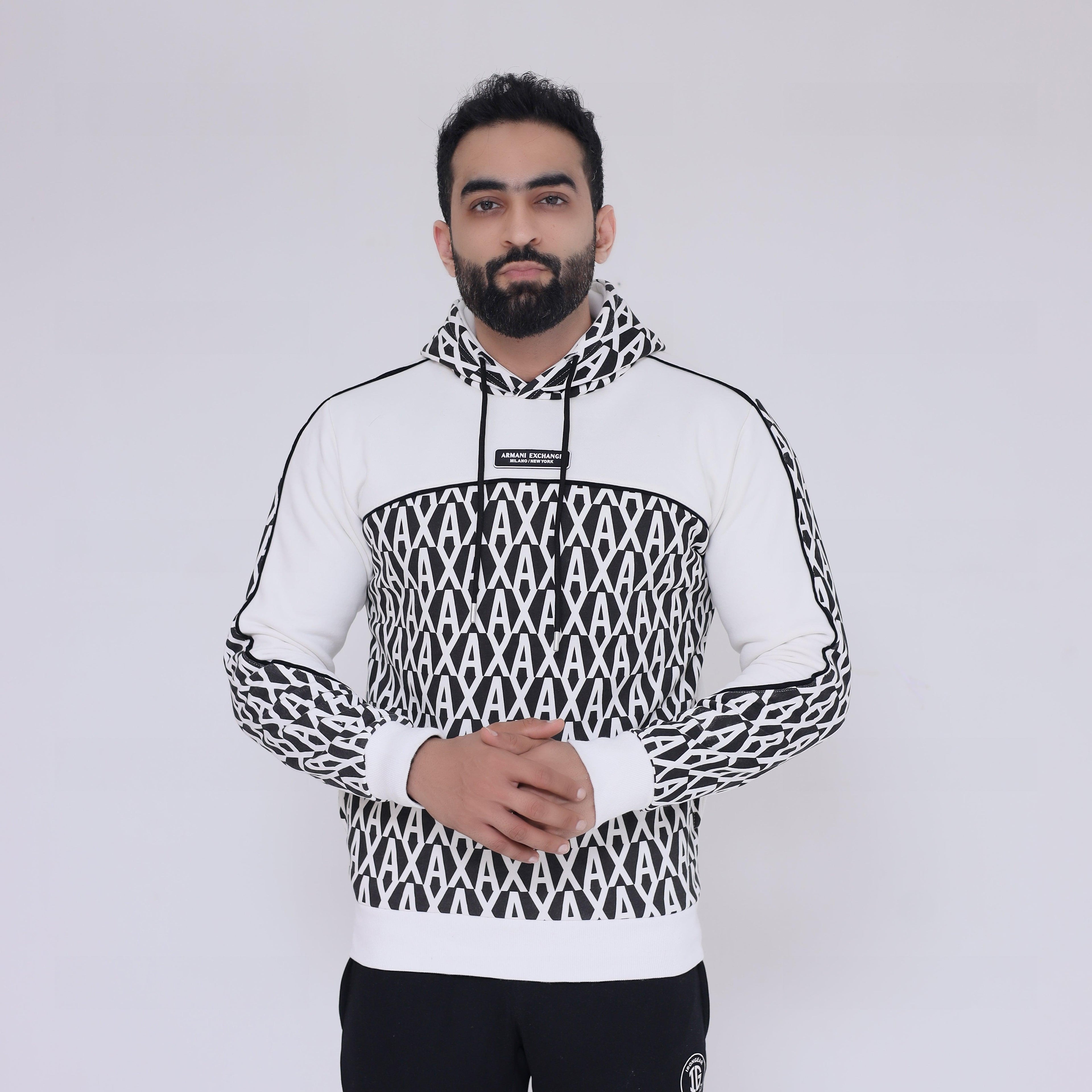 AX Hoodie All Over Print - White