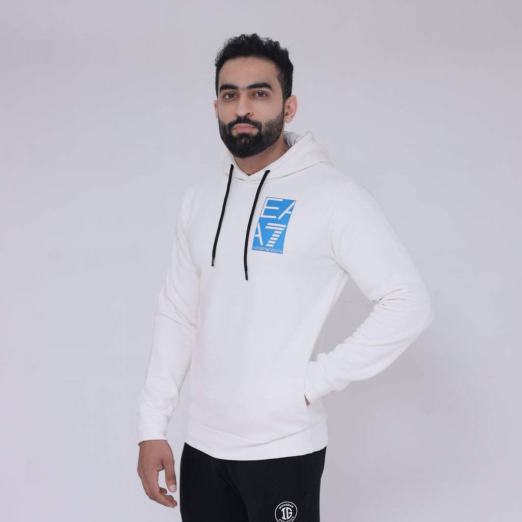 EA Hoodie Back Print - White