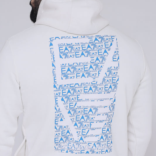 Hoodie Back Print - White