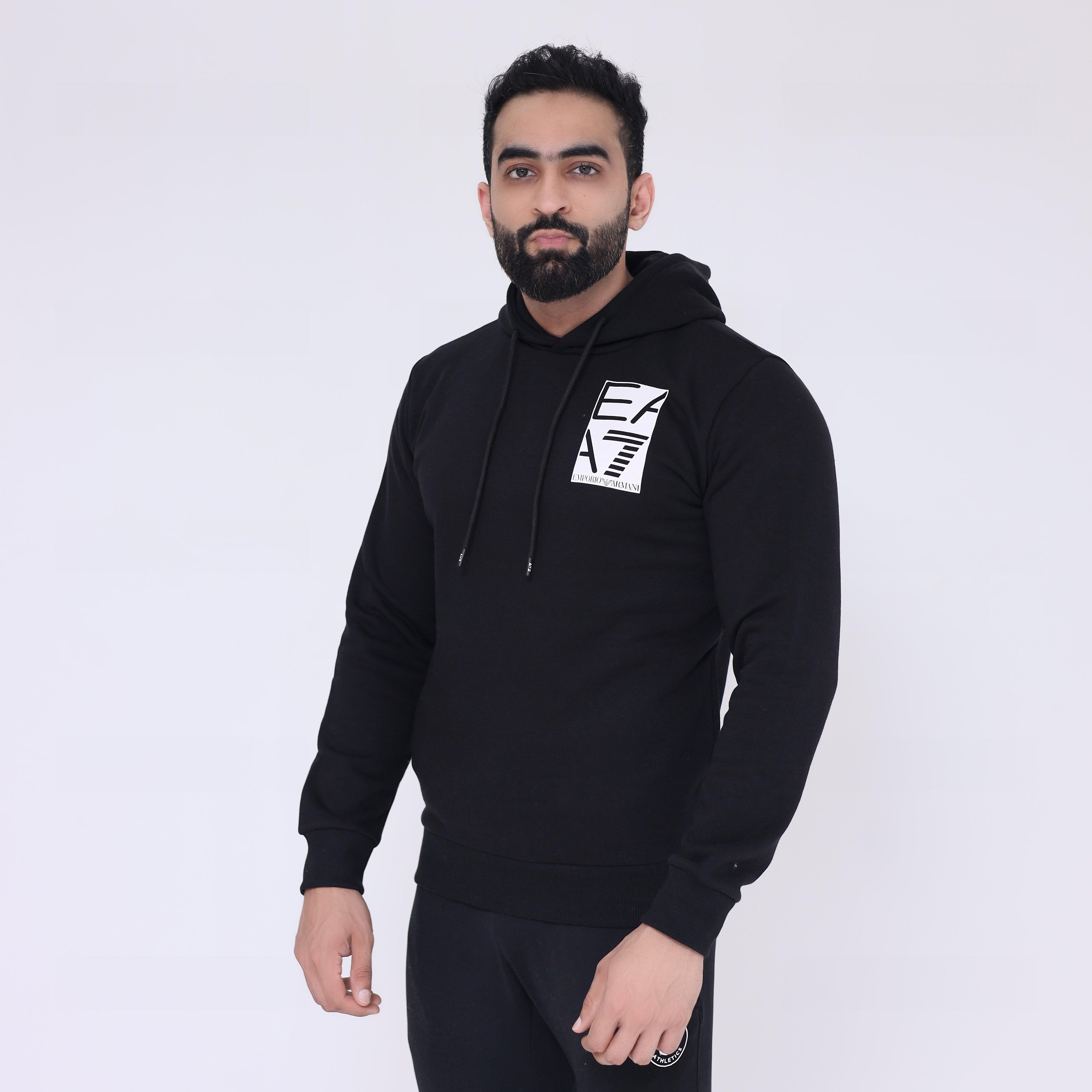 EA Hoodie Back Print - Black