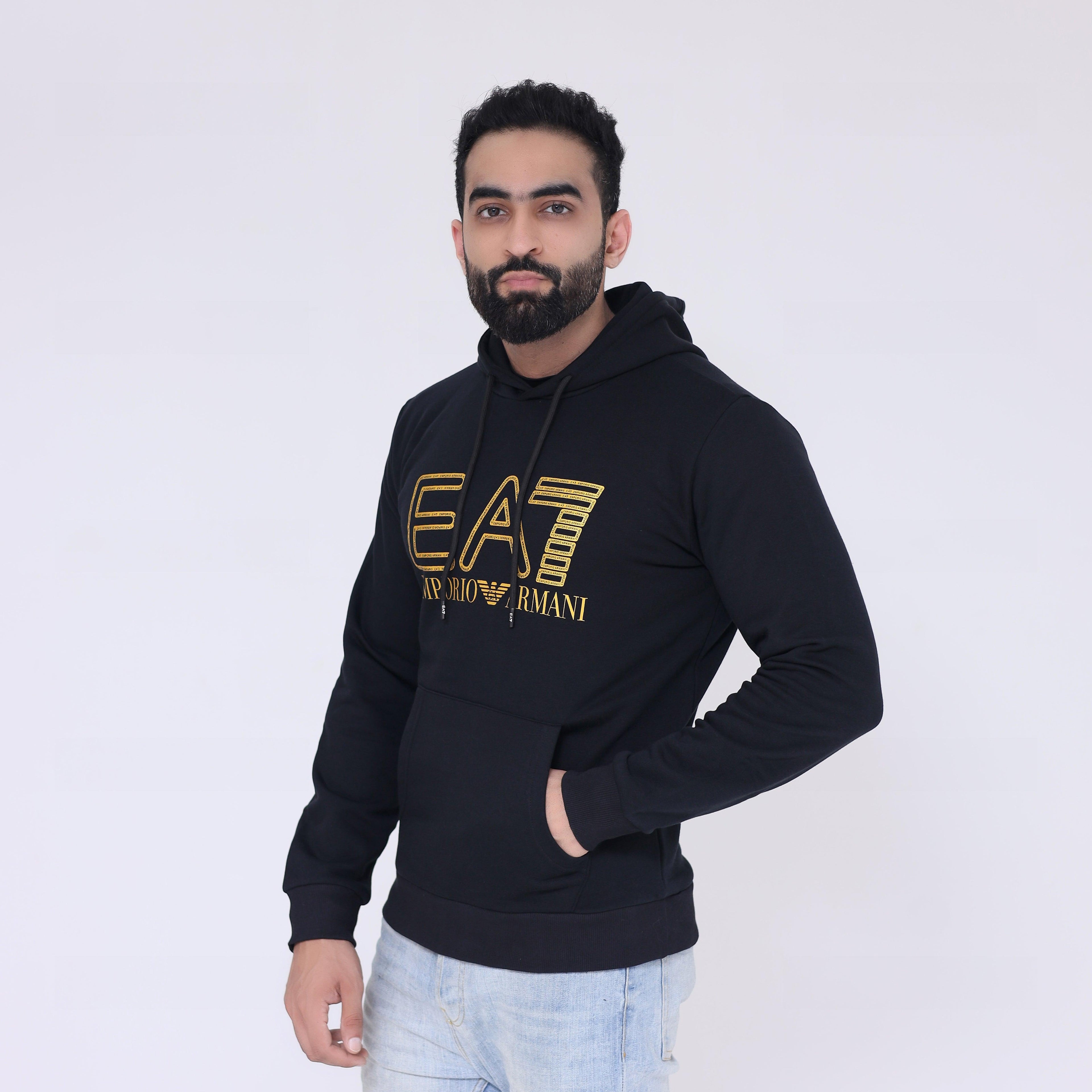 EA Hoodie Gold Print - Black