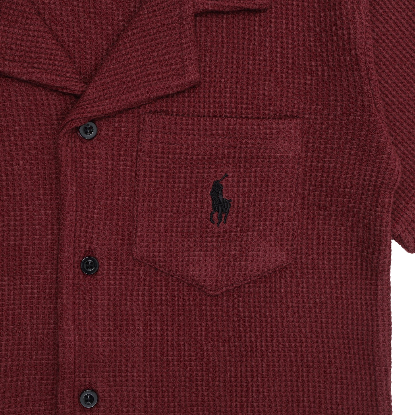 RL - Kids Twinsets Waffle Textured - Maroon