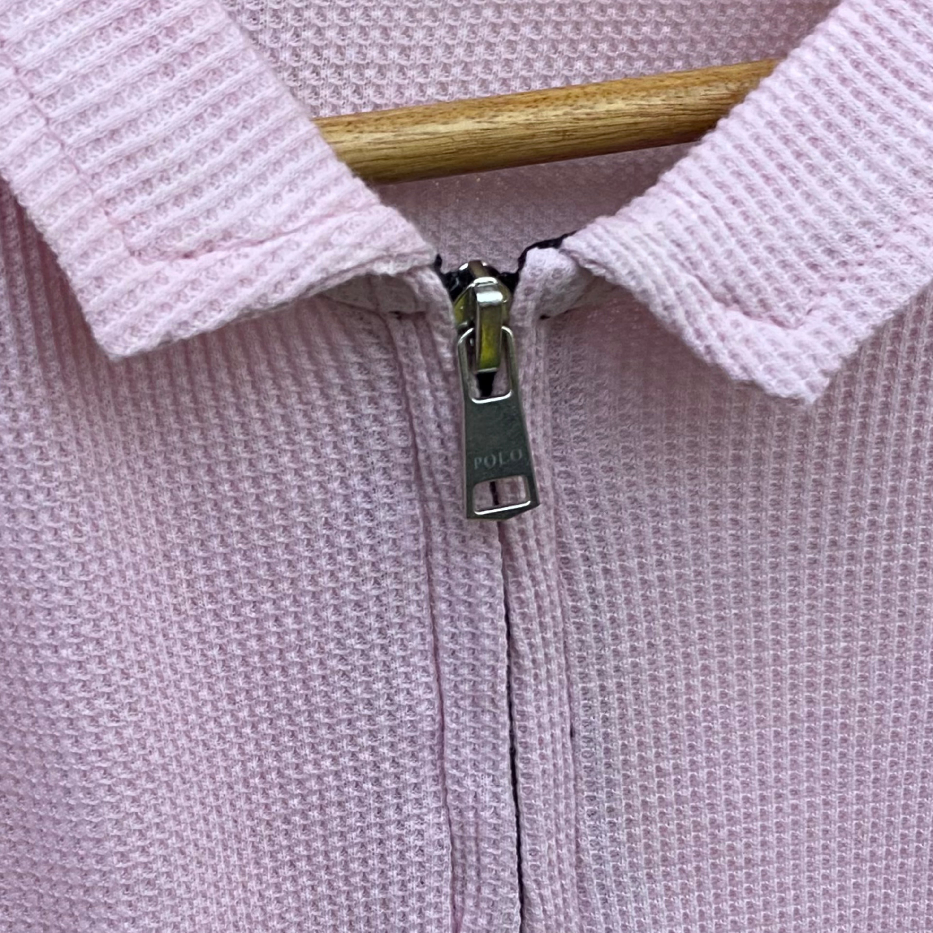 RL - Kids Zipper Waffle Textured - Baby Pink