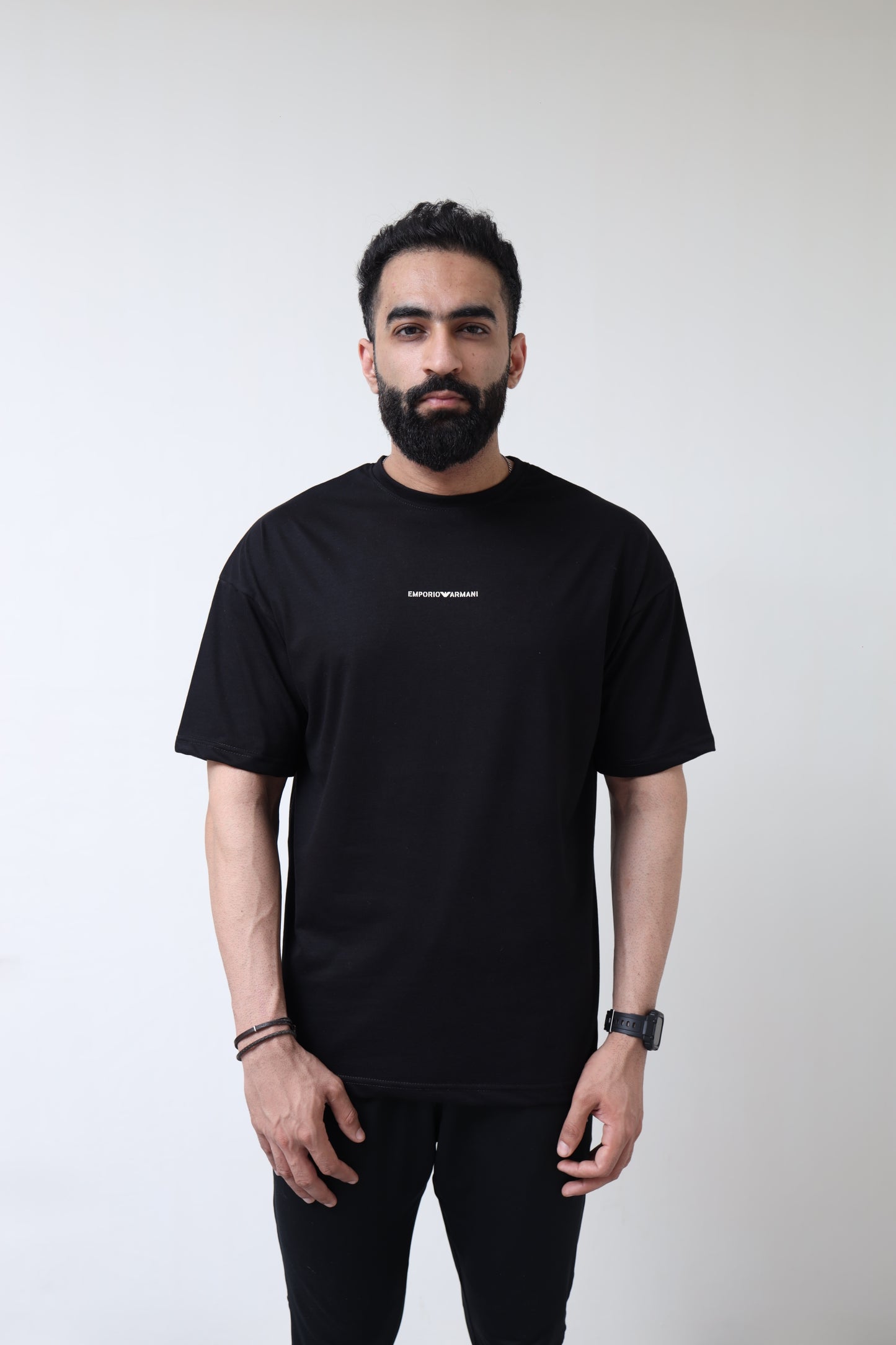 Drop Shoulder T-Shirt Back X - Black