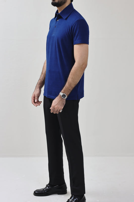 ZRA Textured Polo Shirt - Navy