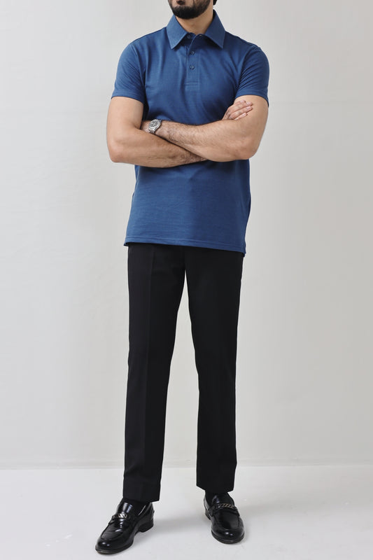 ZRA Textured Polo Shirt - Blue