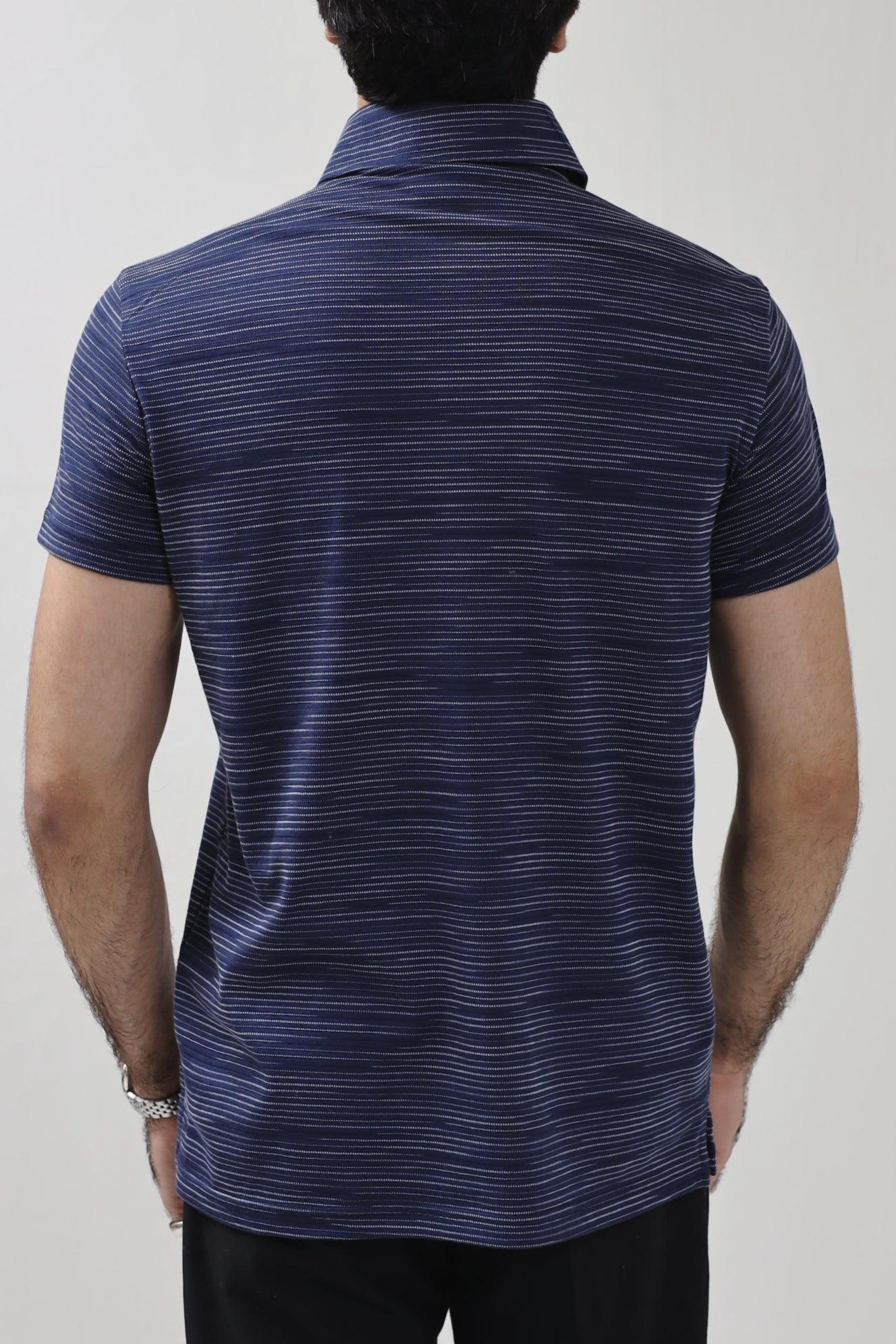 ZRA Textured Polo Shirt - Y&D Navy
