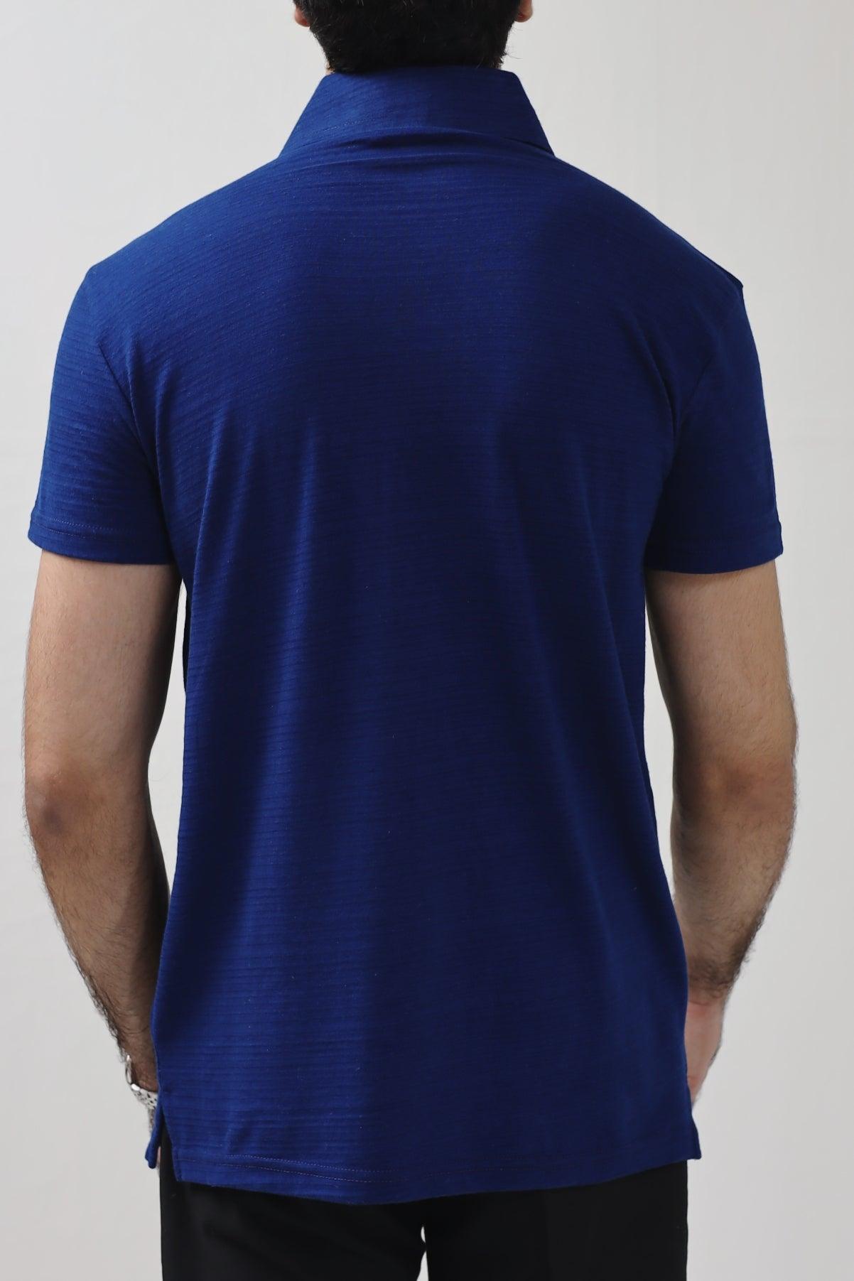ZRA Textured Polo Shirt - Navy