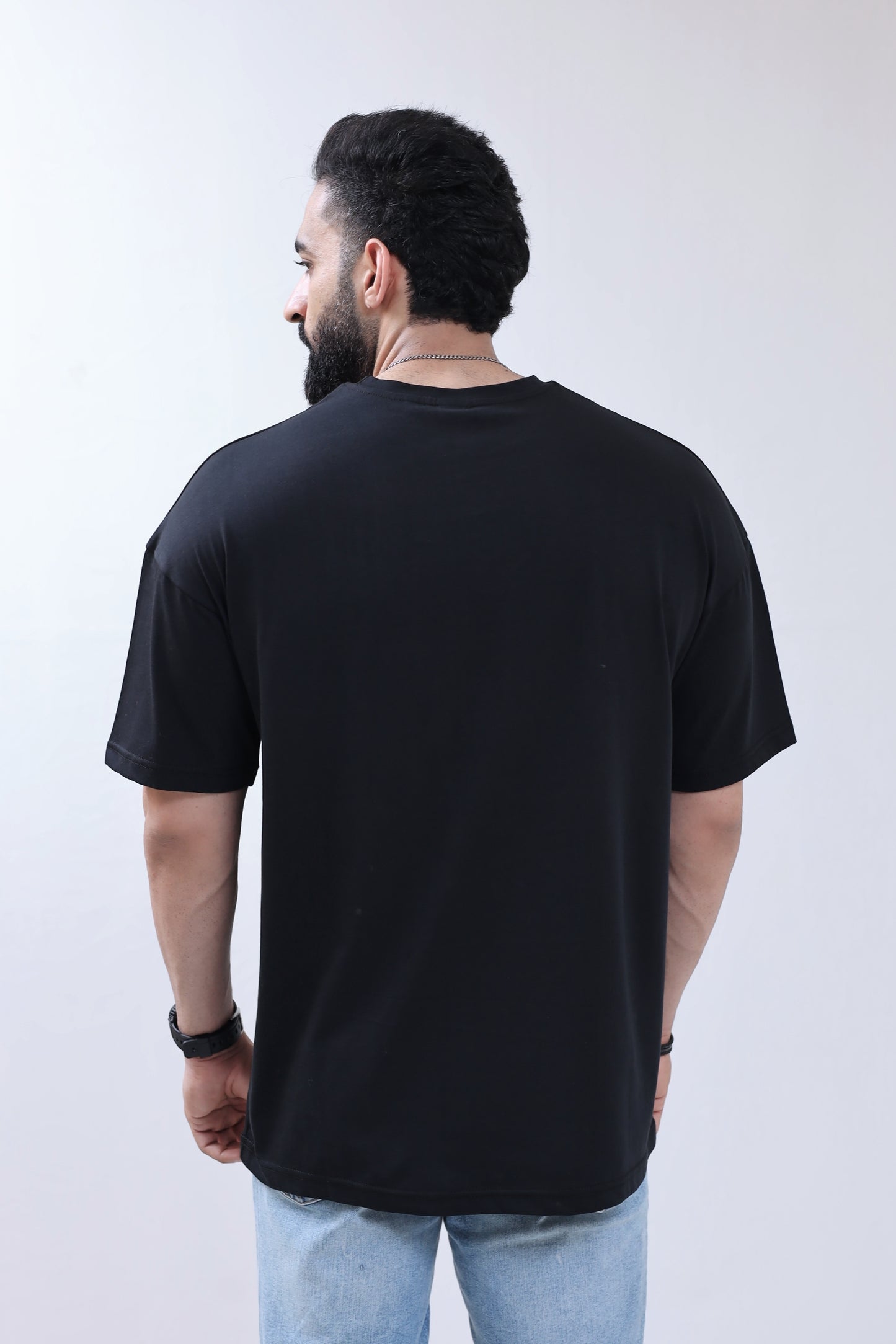 Drop Shoulder T-Shirt - Black