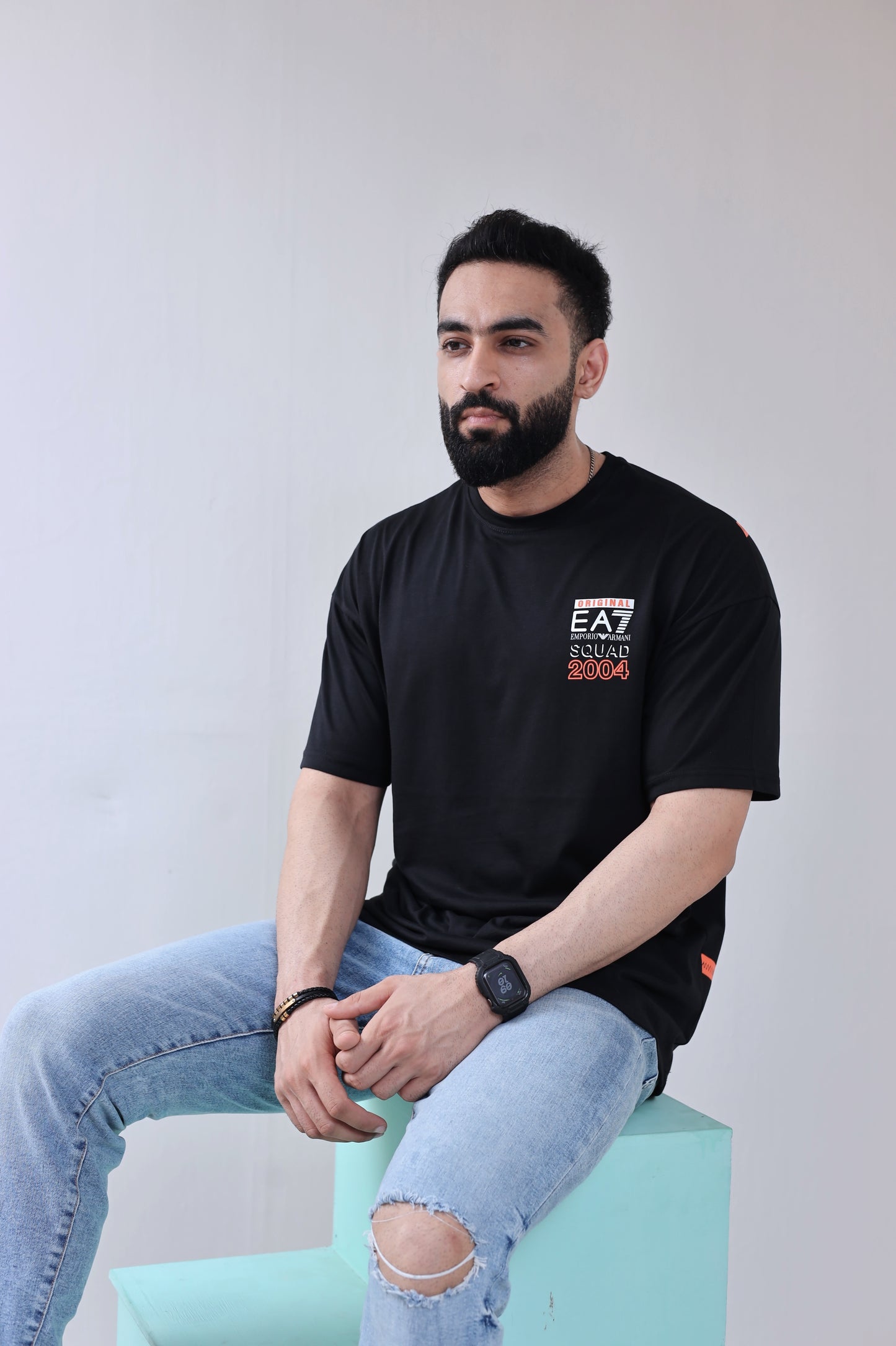 Drop Shoulder T-shirt EA - Black