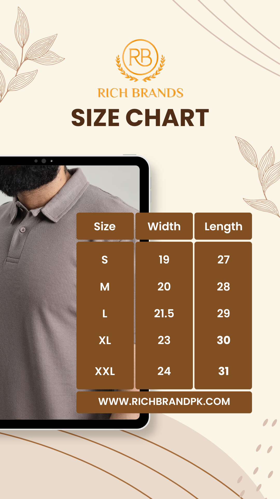 Waffle Textured Polo Shirt - Light Brown