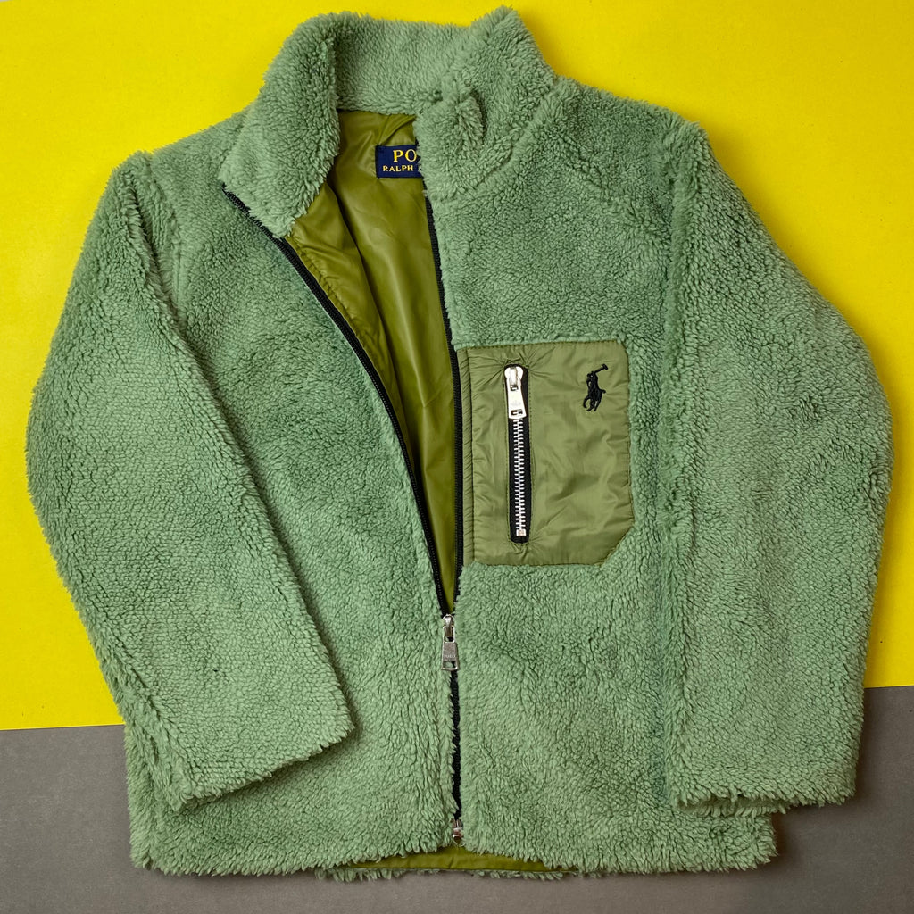 RL - Kids Sherpa Fleece Jacket - Green