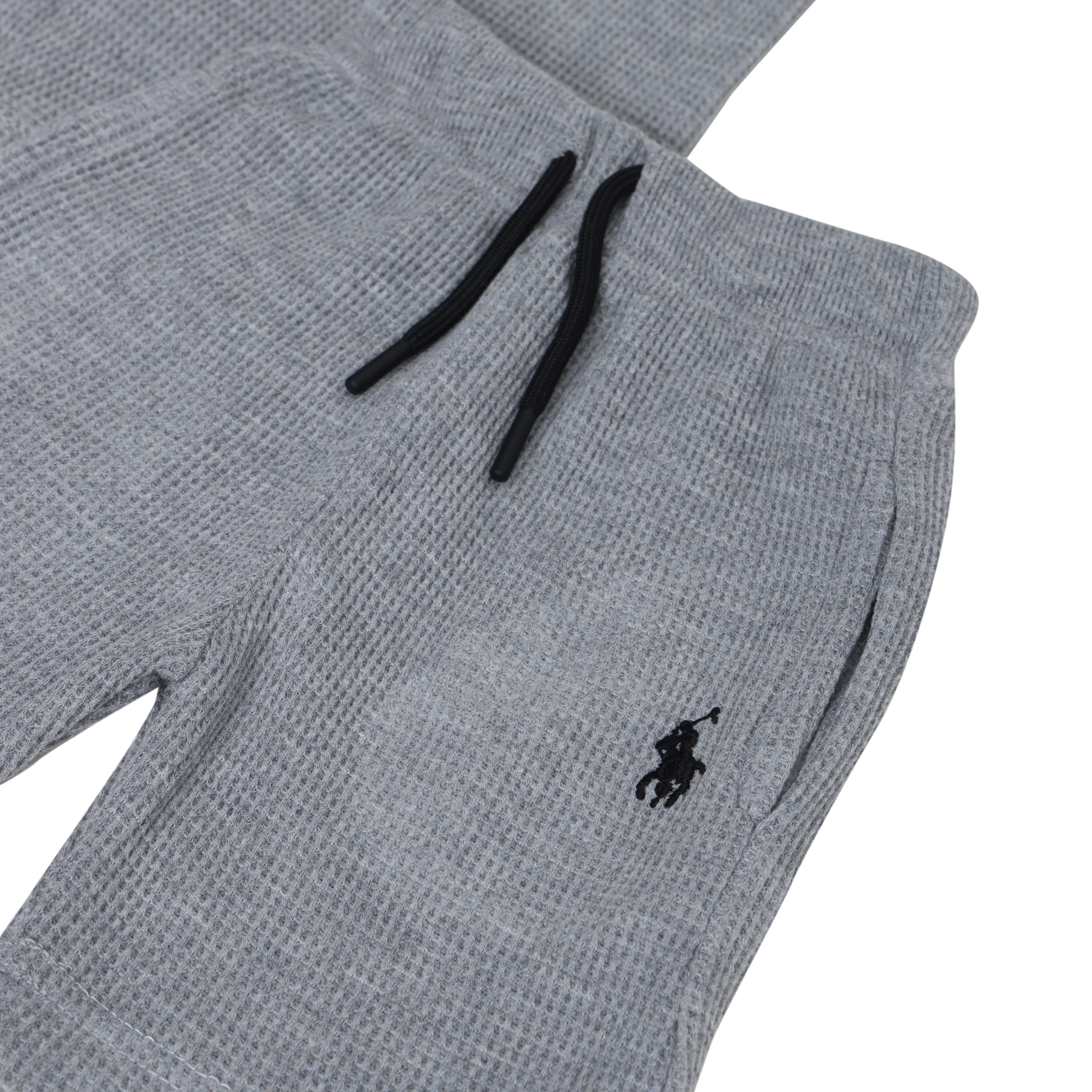 RL - Kids Twinsets Waffle Textured - Heather Grey