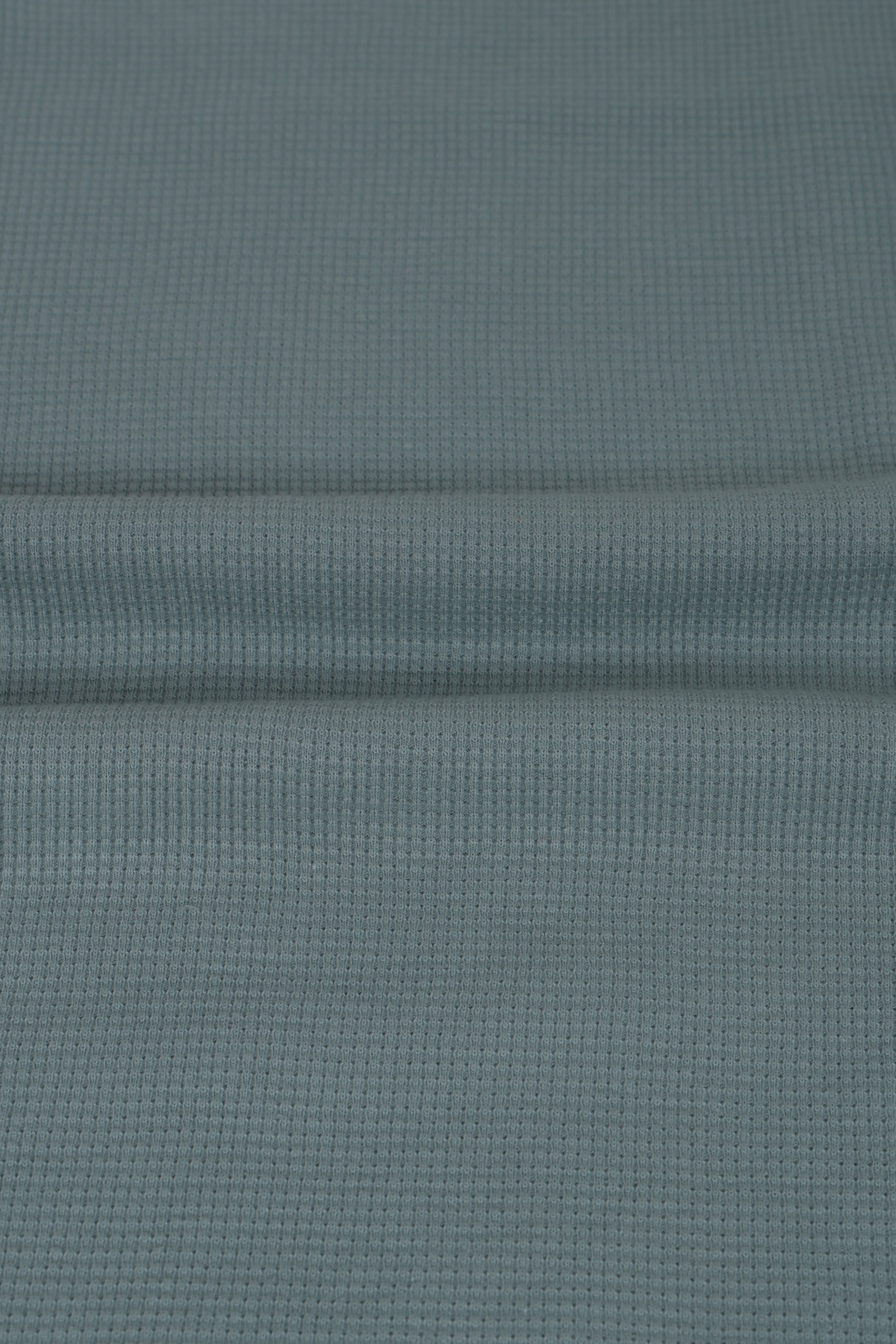 Men’s R-L Cuban Collar Shirt – Waffle Textured - Green