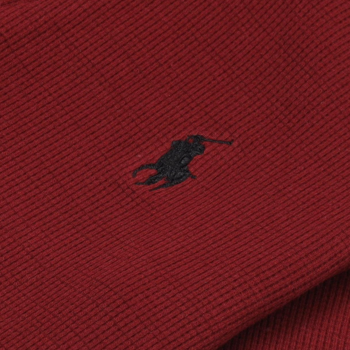 RL Kids Twinset Waffle Textured - Maroon&Black