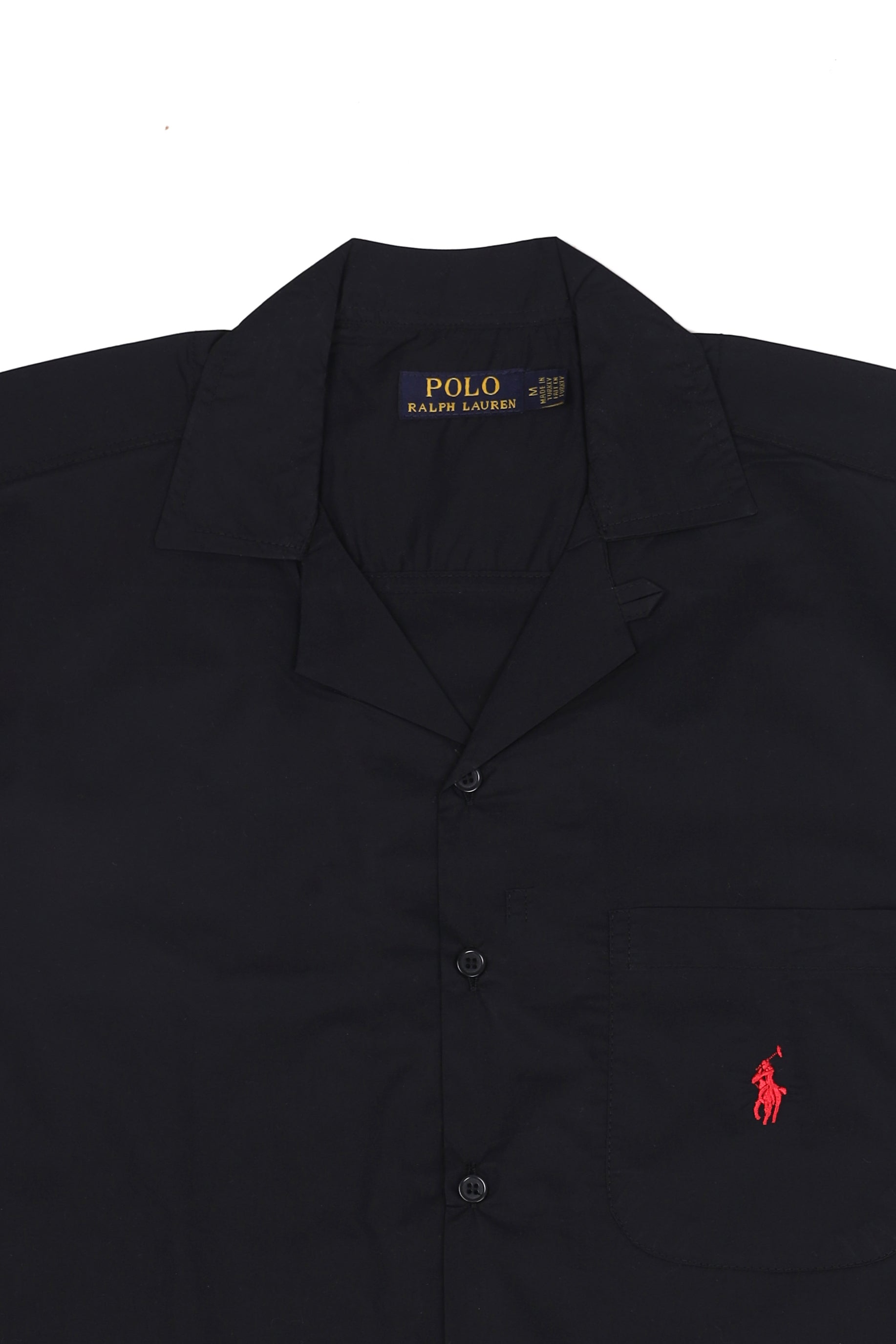 Men's R-L Cuban Collar Shirt – Black