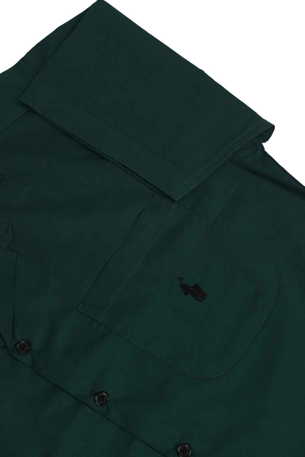 Men's R-L Cuban Collar Shirt – Dark Green