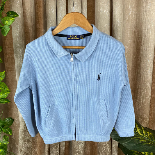 RL - Kids Zipper Waffle Textured - Sky Blue