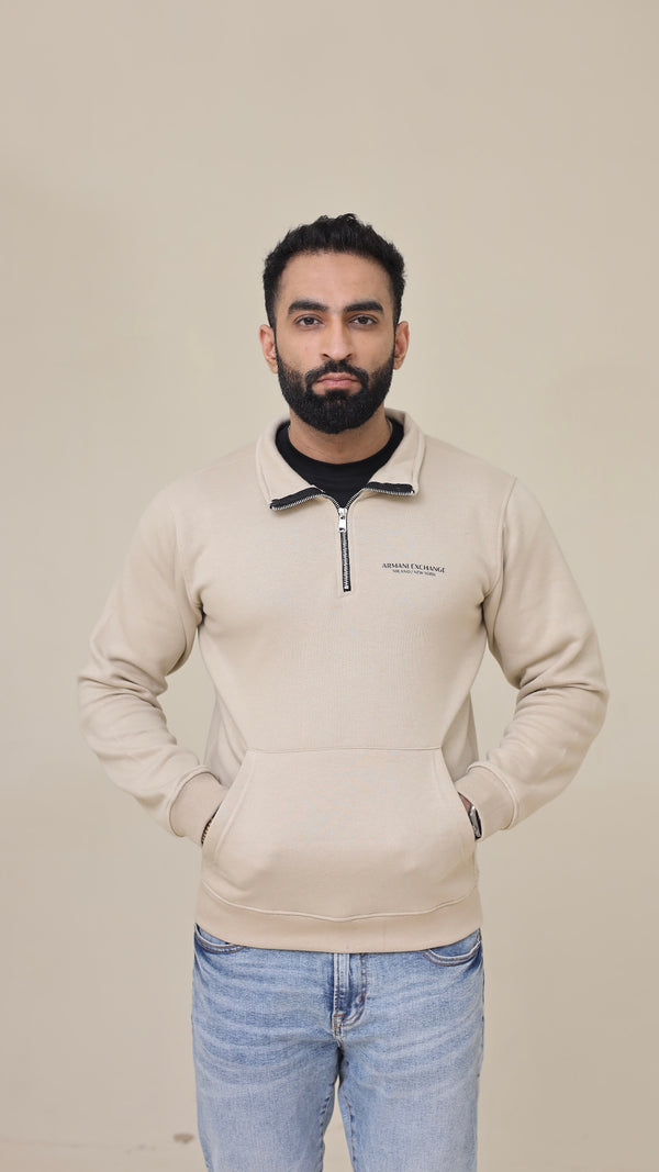 AX Mock neck zipper - Beige