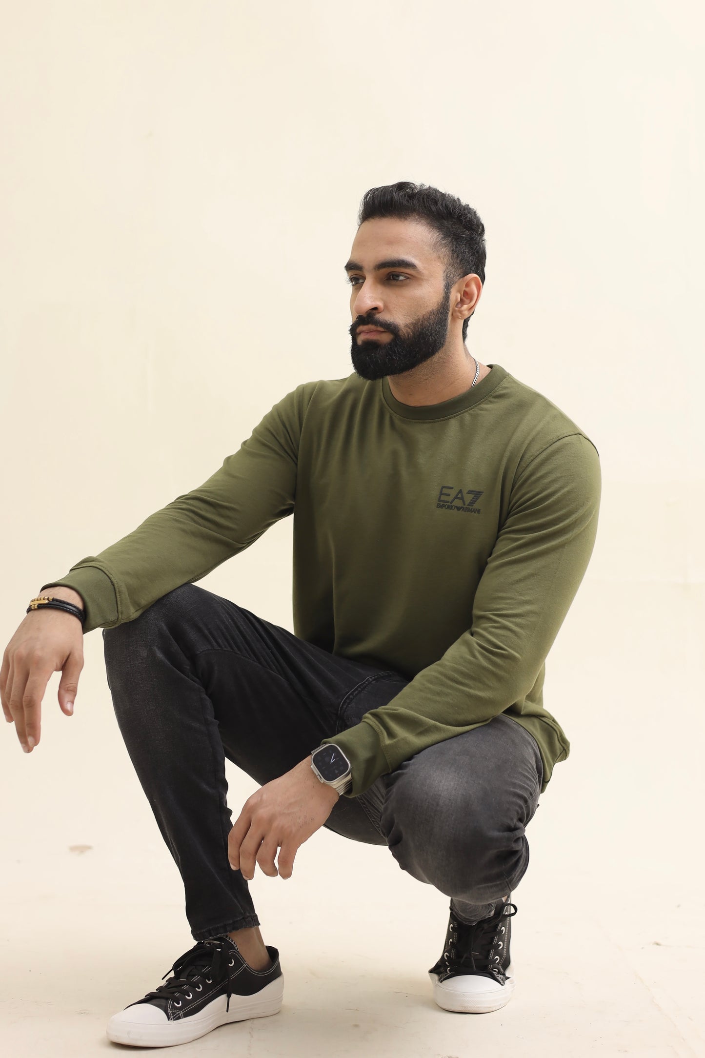 EA Sweatshirt - Dark olive green