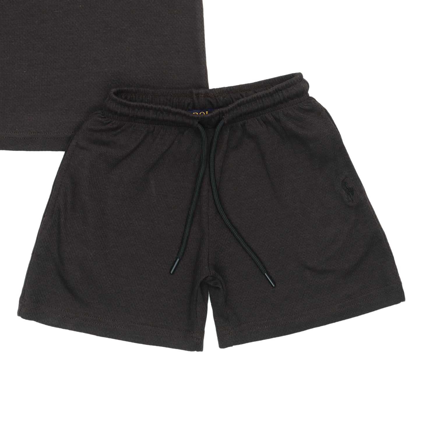 RL - Kids Twinsets Waffle Textured - Mesh Brown