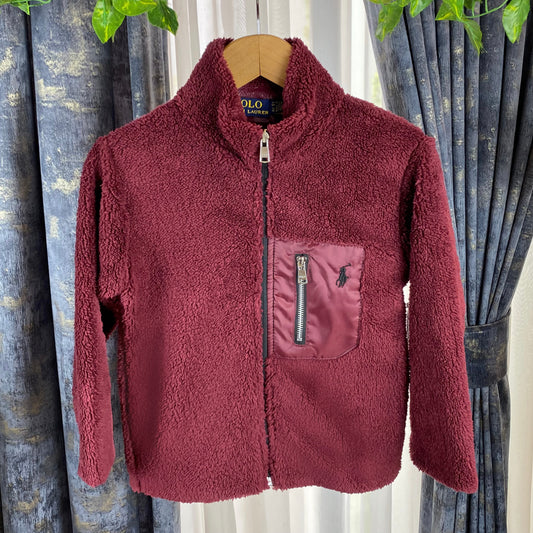 RL - Kids Sherpa Fleece Jacket - Maroon