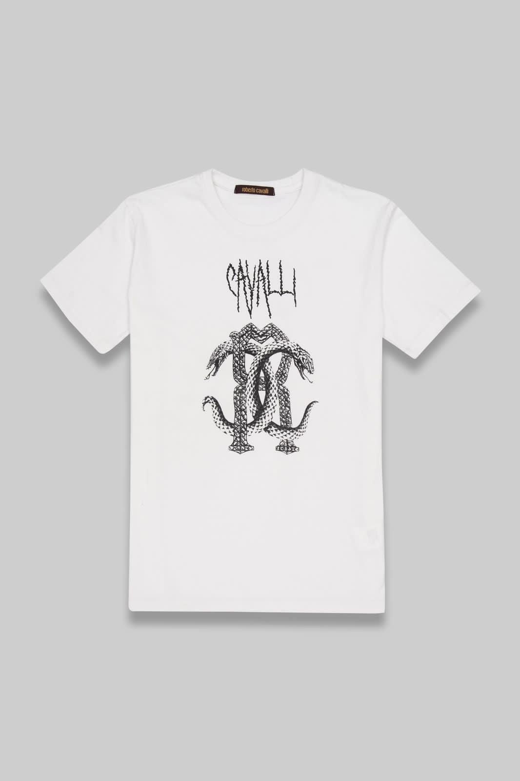 T-Shirt Snake Print - White