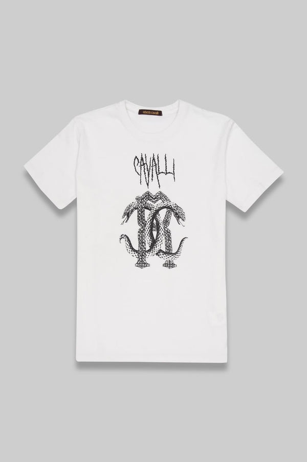 T-Shirt Snake Print - White