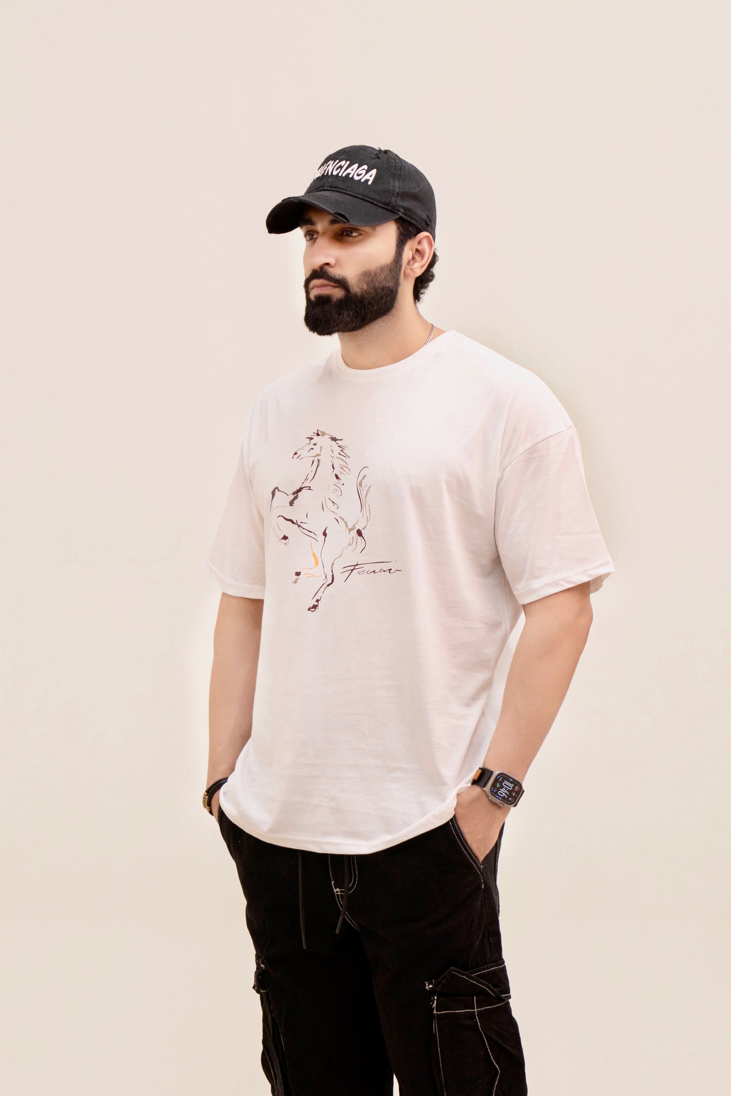 FR Drop Shoulder T-Shirt - White