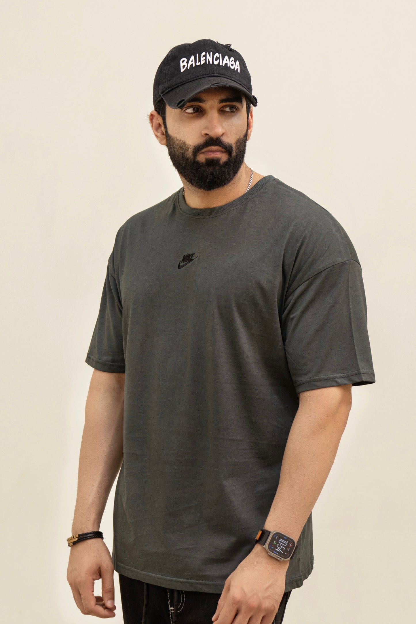 NKE Drop Shoulder T-Shirt - Dark Green