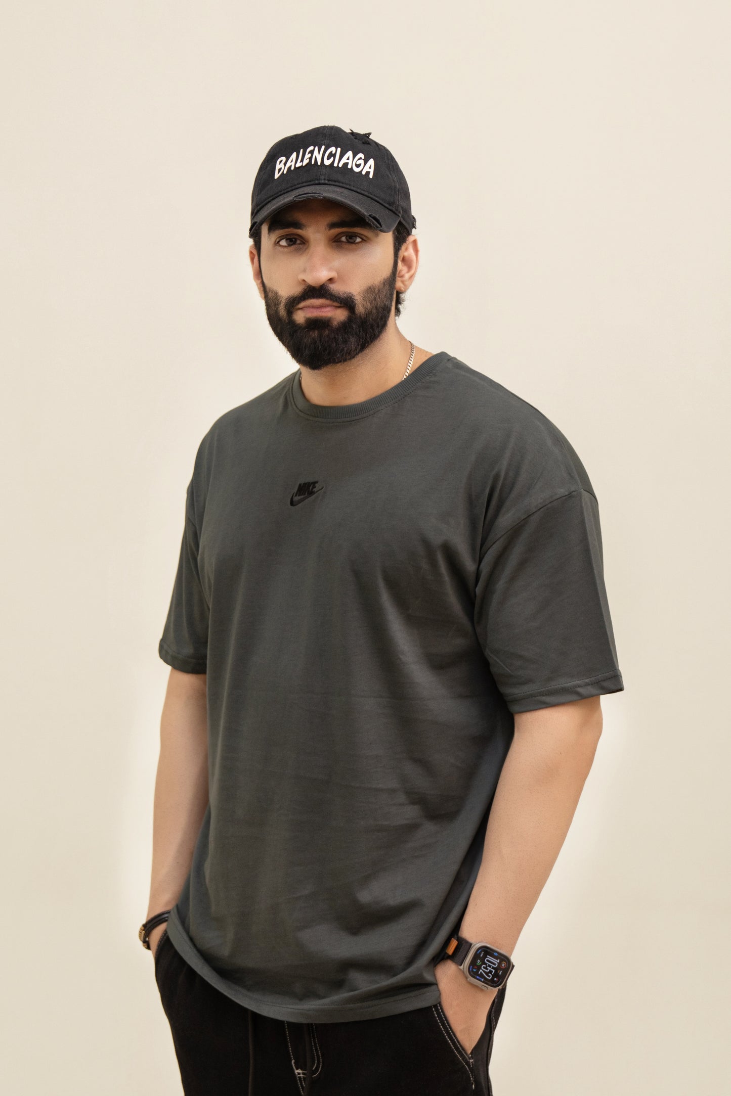 NKE Drop Shoulder T-Shirt - Dark Green