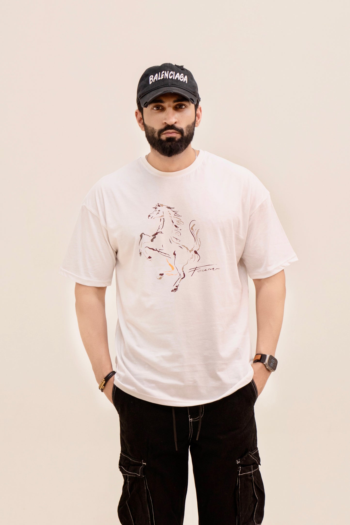 FR Drop Shoulder T-Shirt - White