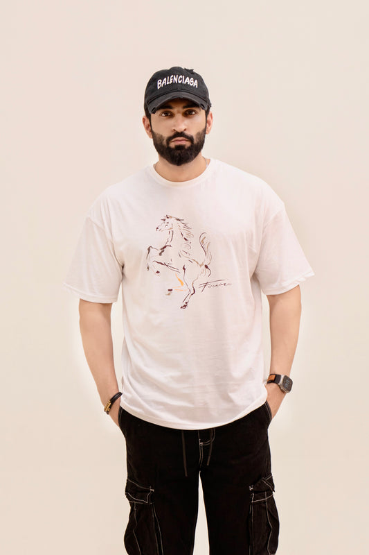 FR Drop Shoulder T-Shirt - White