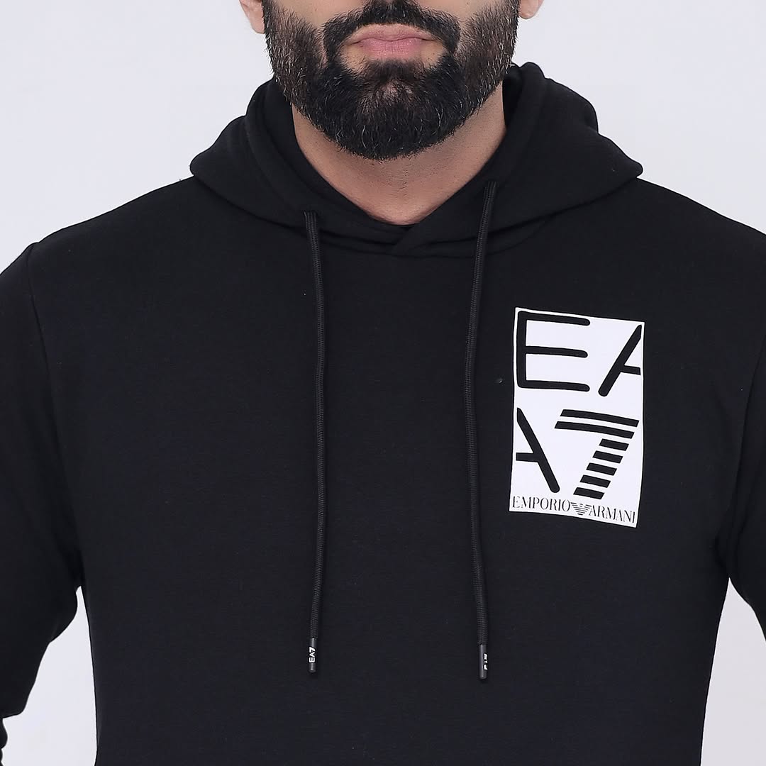 EA Hoodie Back Print - Black