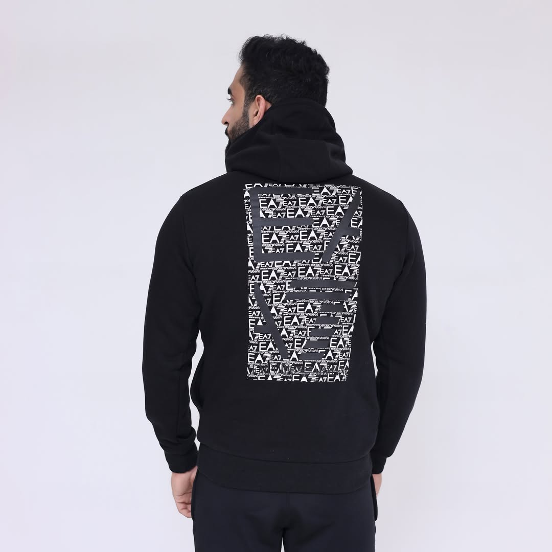 EA Hoodie Back Print - Black