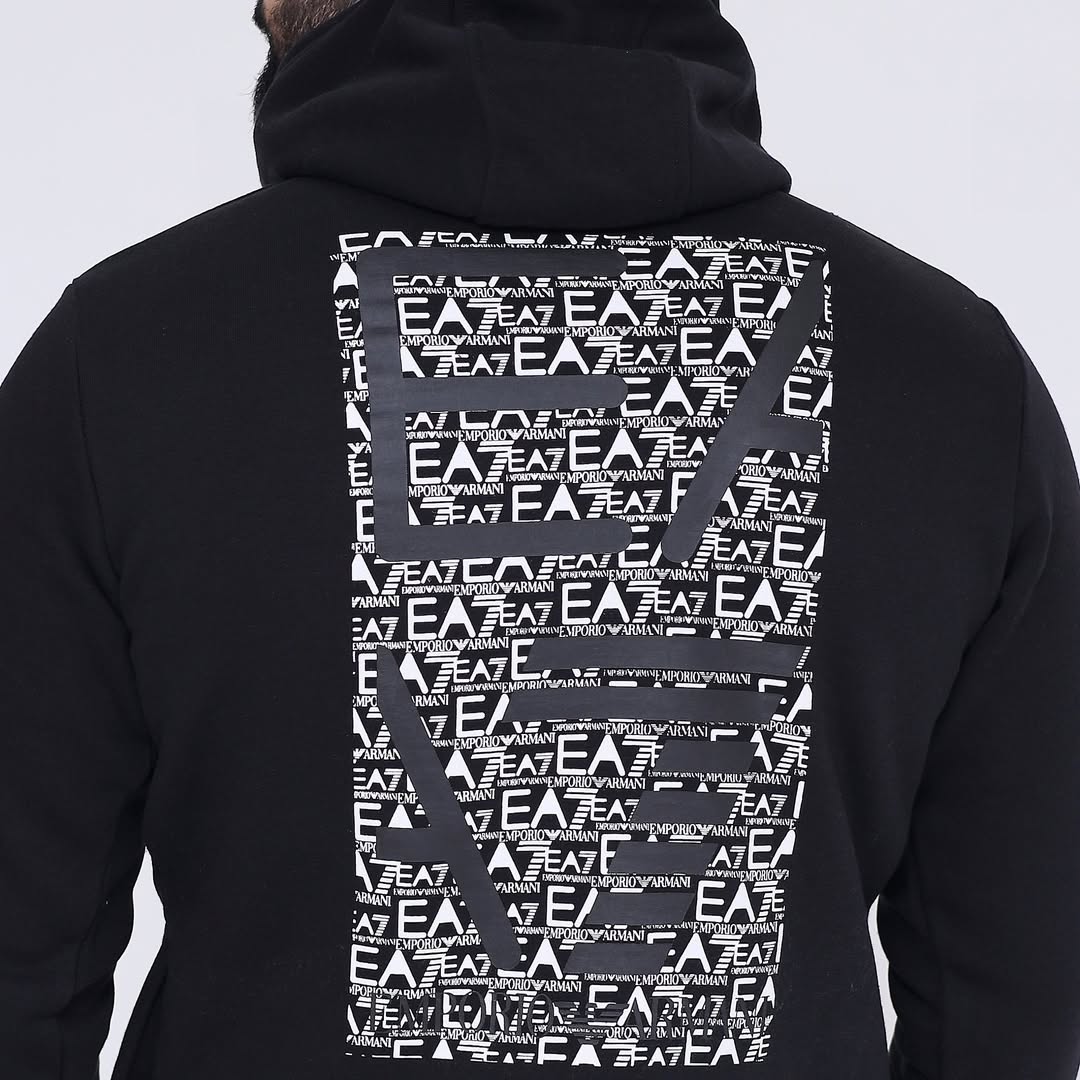 EA Hoodie Back Print - Black