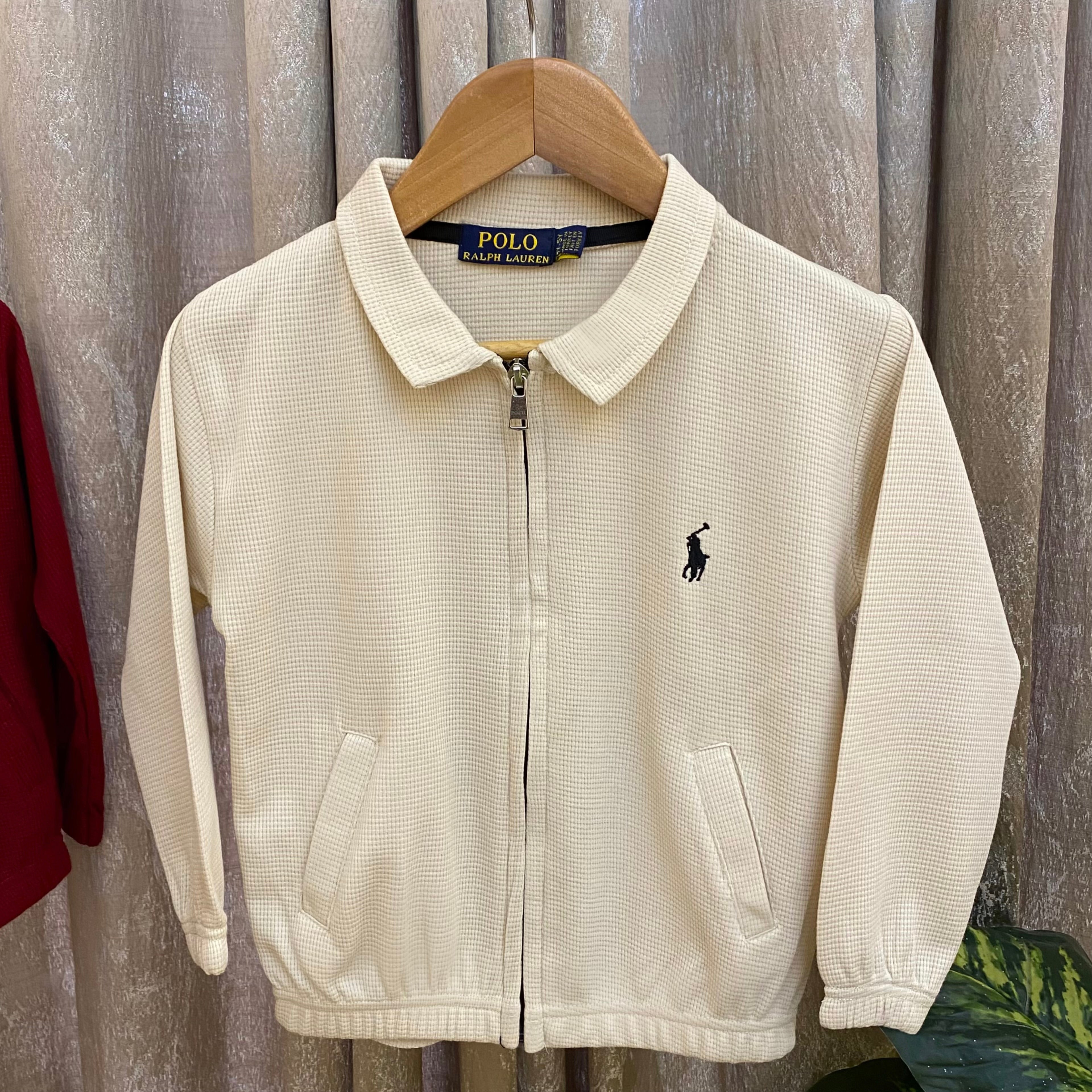 RL - Kids Zipper Waffle Textured - Crème