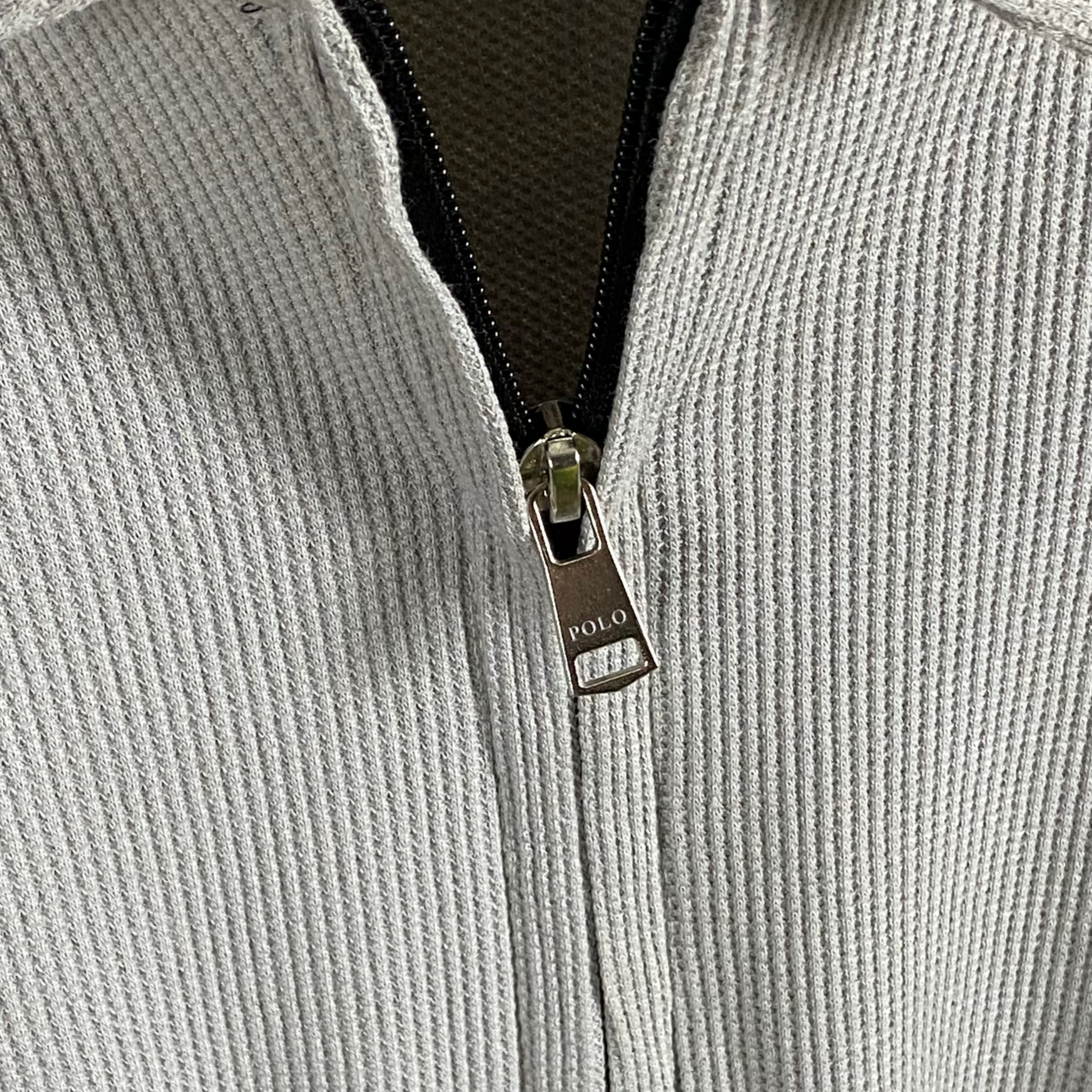 RL - Kids Zipper Waffle Textured - Grey